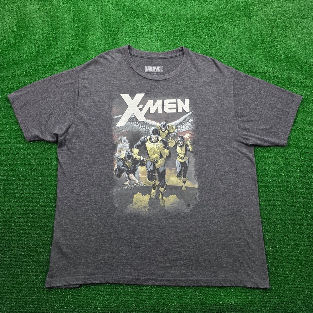 Marvel Xmen Tshirt mens XL Dark Gray Graphic Print Superhero Comic Tee